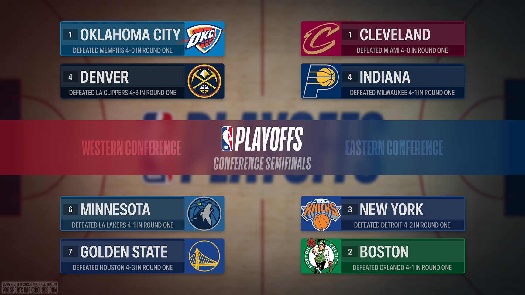 2025 NBA Playoffs Conference Semifinals desktop thumb
