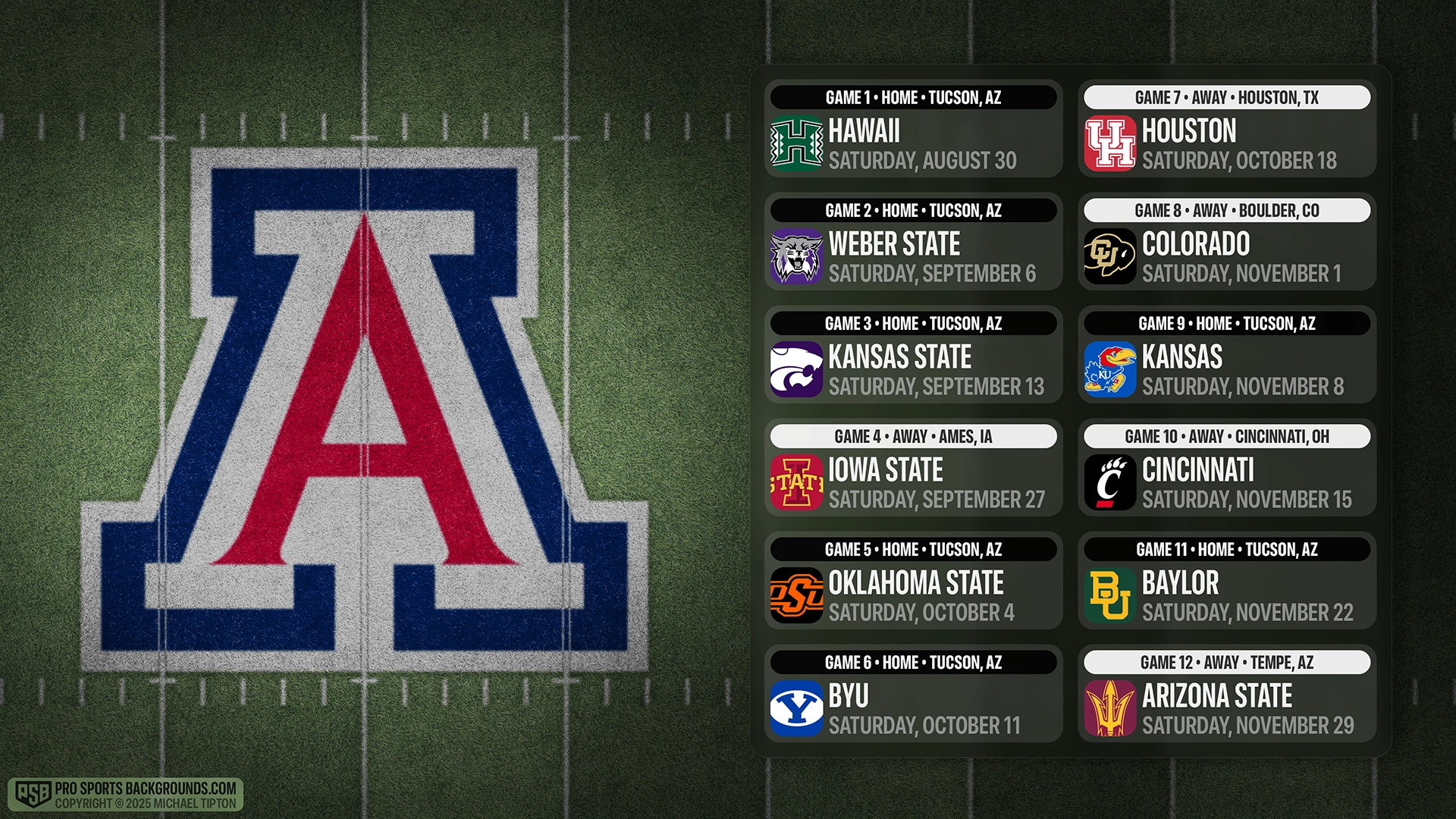 Arizona Wildcats wallpaper schedule desktop college football PSB placeholder thumb webp