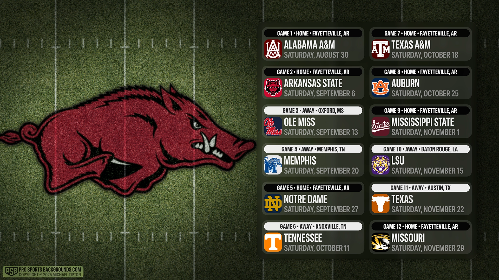 Arkansas Razorbacks wallpaper schedule desktop college football PSB placeholder thumb webp