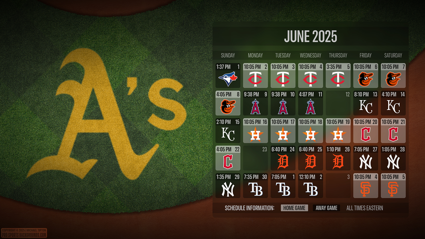 Athletics wallpaper schedule desktop ET MLB placeholder thumb