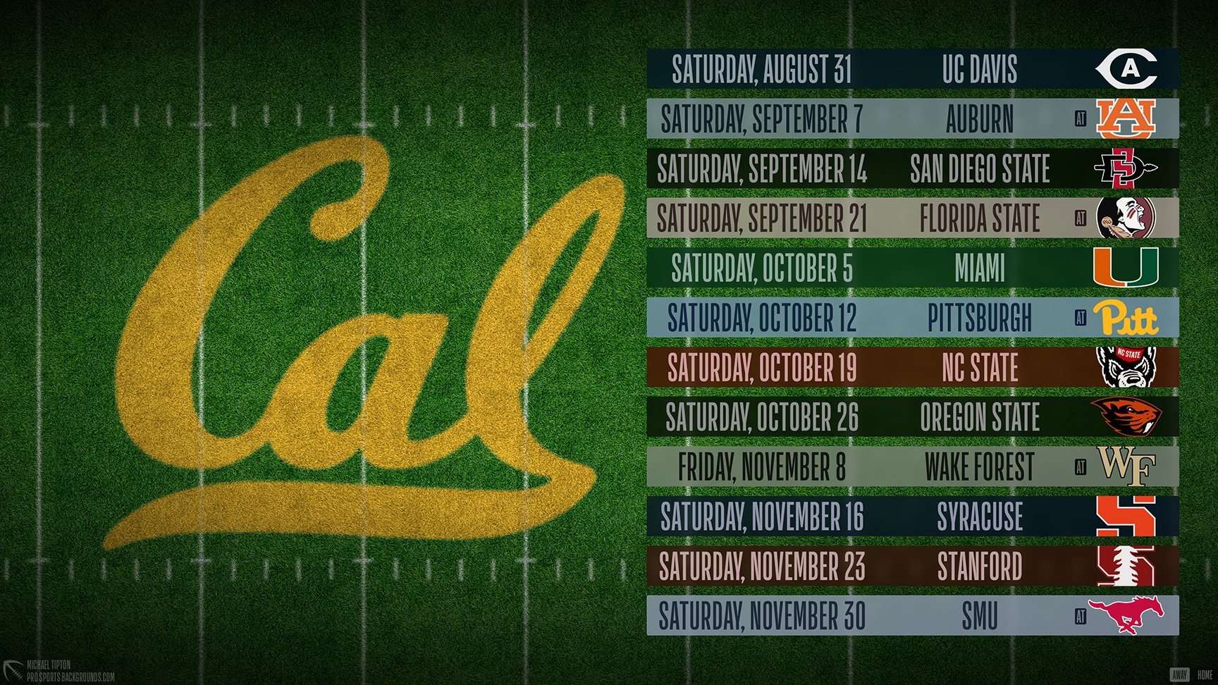California Golden Bears wallpaper schedule desktop NCAA placeholder 2024 thumb