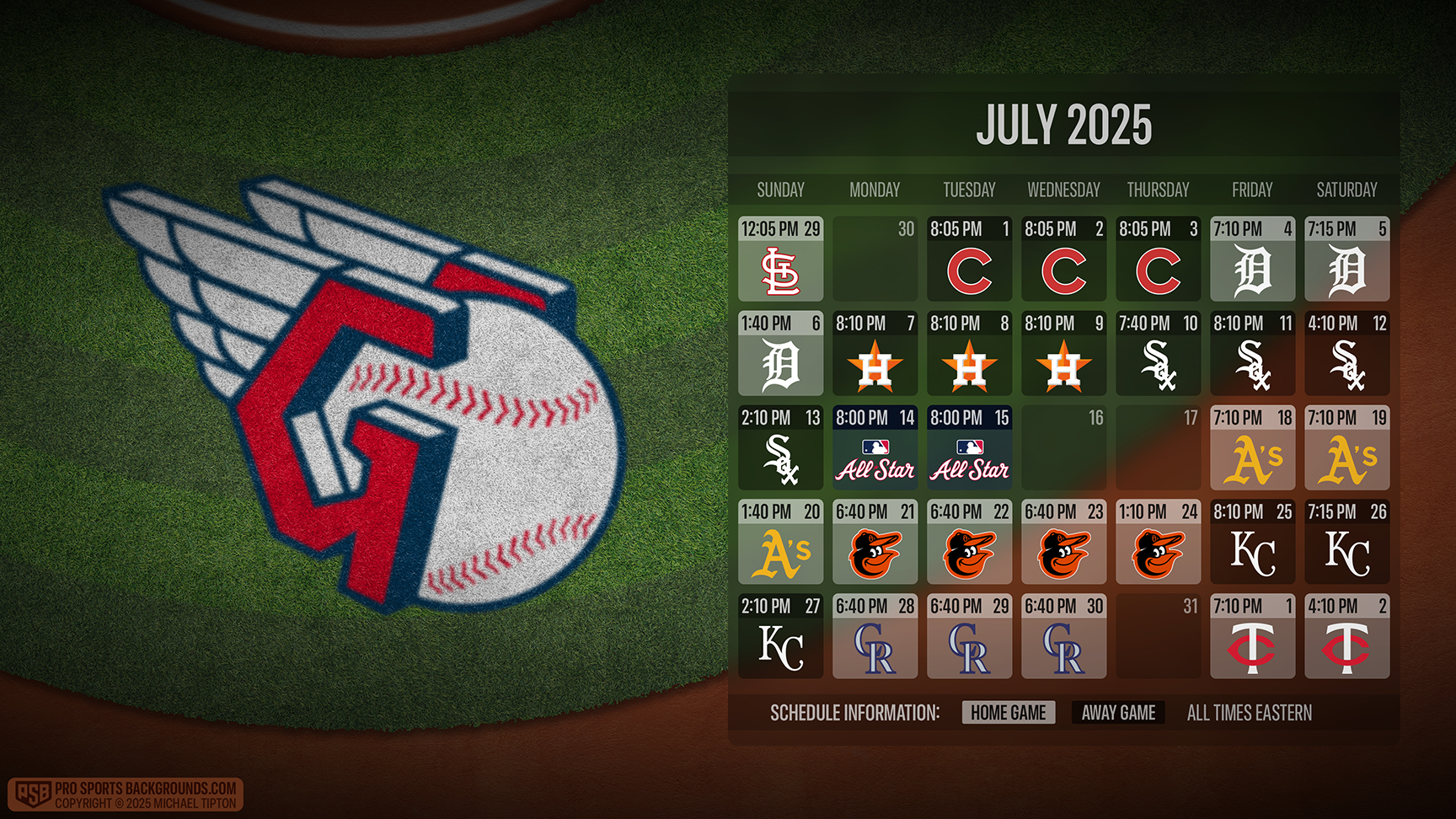 Cleveland Guardians wallpaper schedule desktop ET MLB placeholder thumb