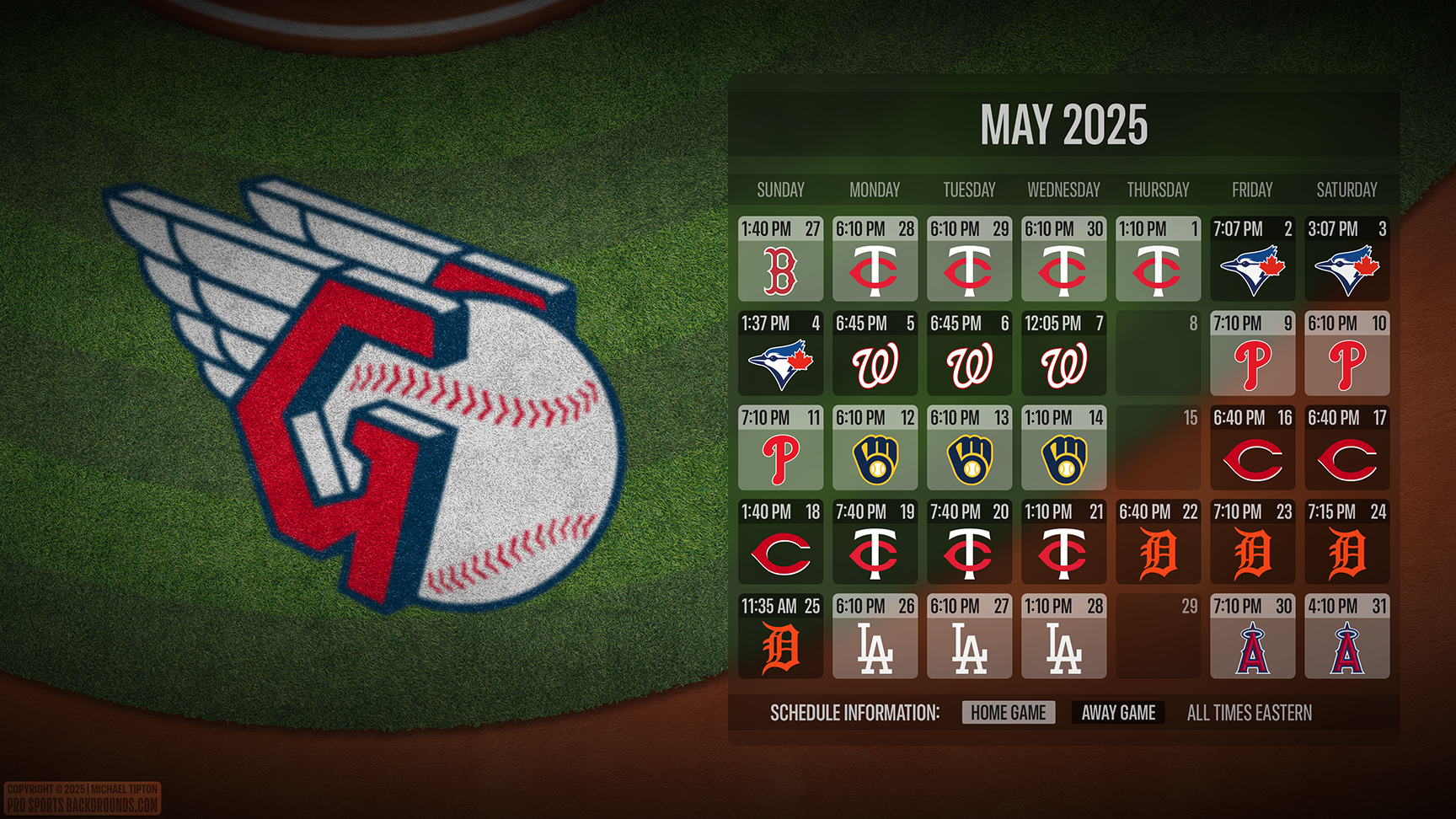 Cleveland Guardians wallpaper schedule desktop ET MLB placeholder thumb