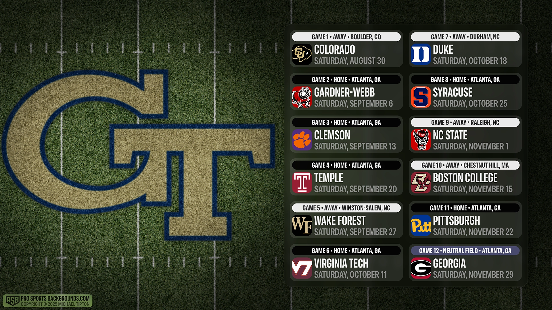 Georgia Tech Yellow Jackets wallpaper schedule desktop college football PSB placeholder thumb webp