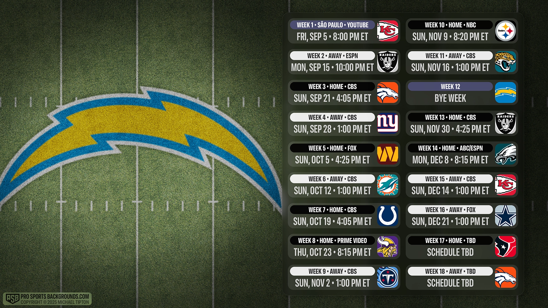 Los Angeles Chargers wallpaper schedule desktop ET NFL PSB placeholder thumb webp