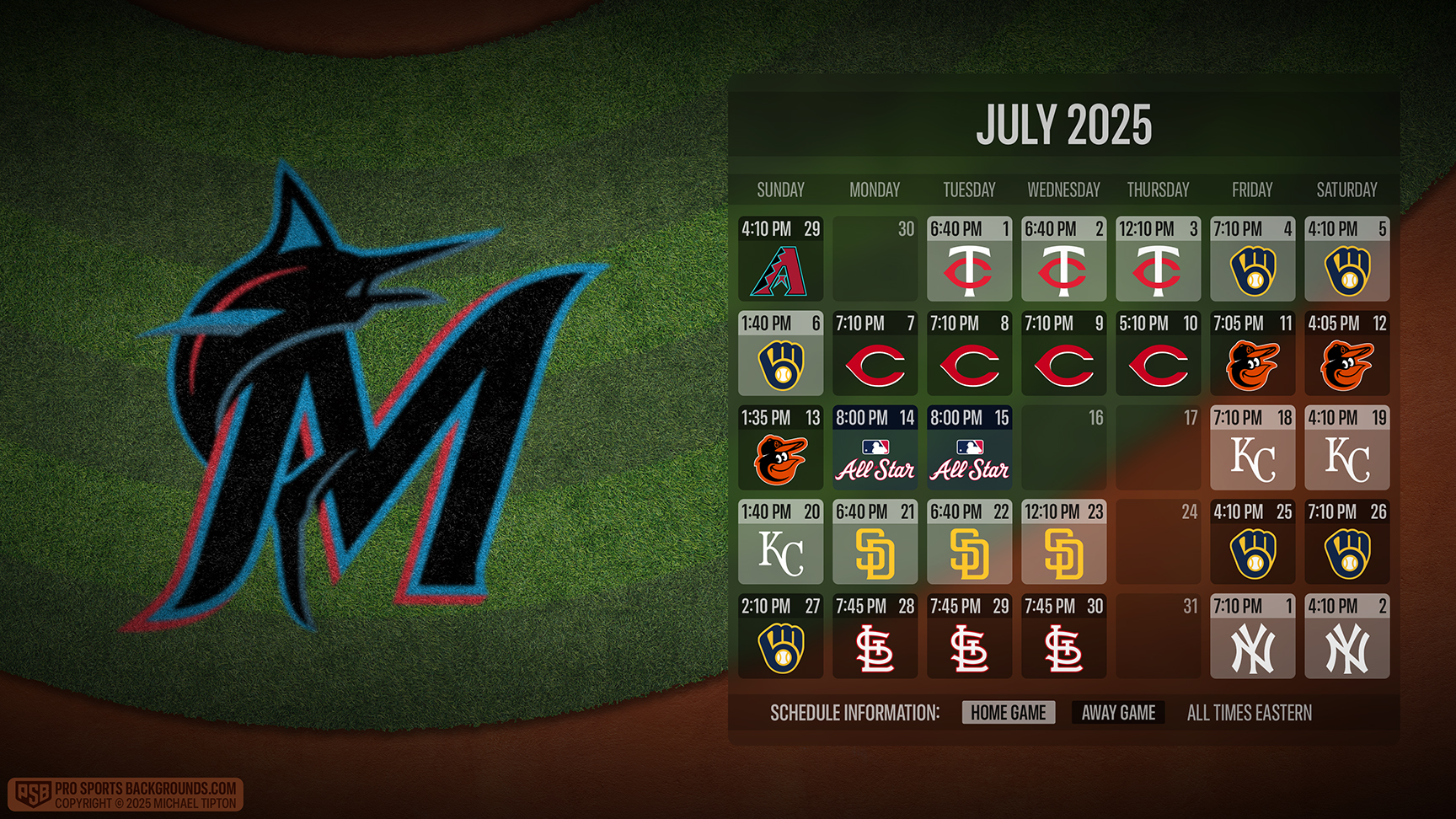 Miami Marlins wallpaper schedule desktop ET MLB placeholder thumb