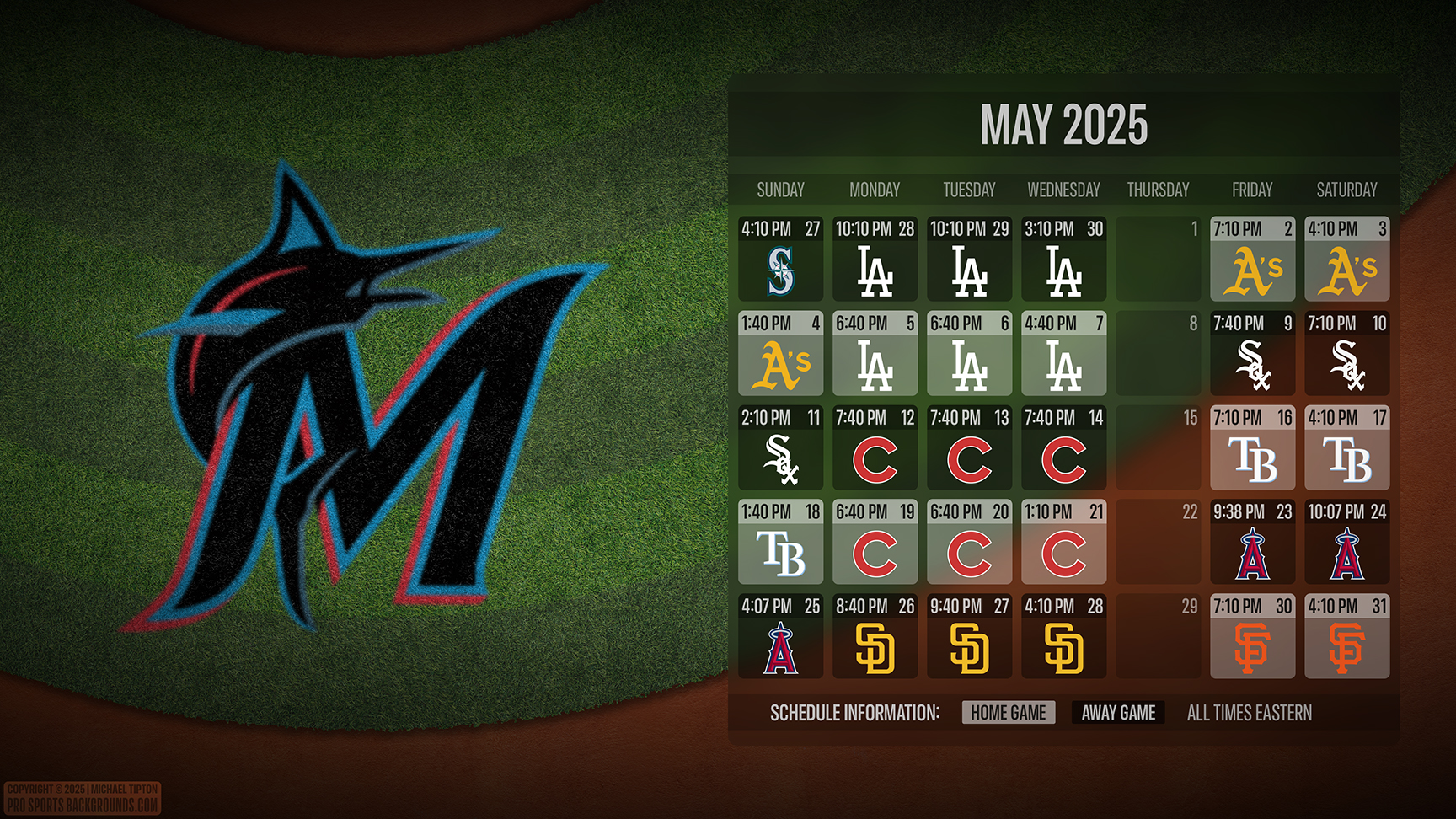 Miami Marlins wallpaper schedule desktop ET MLB placeholder thumb