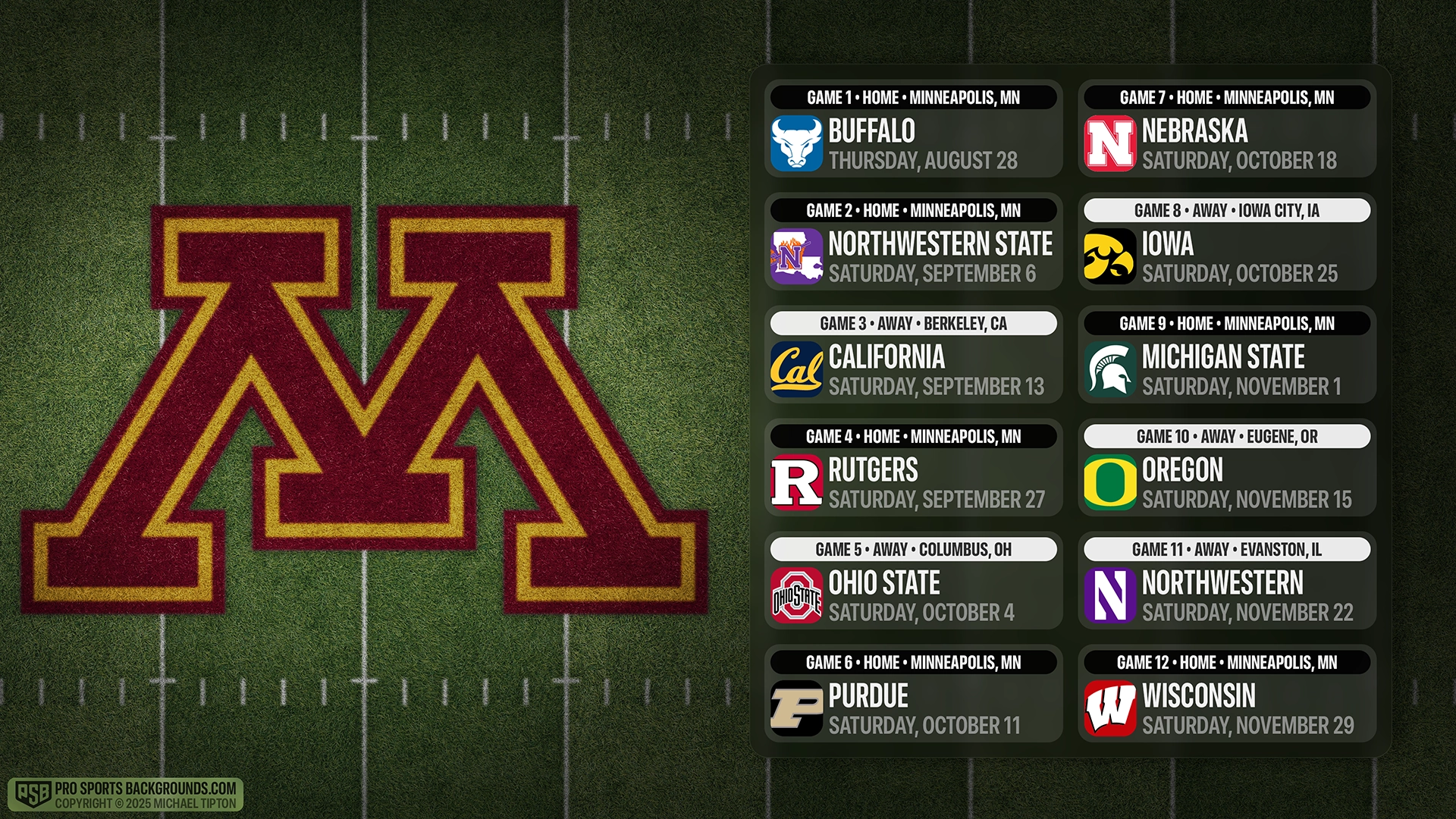Minnesota Golden Gophers wallpaper schedule desktop college football PSB placeholder thumb webp