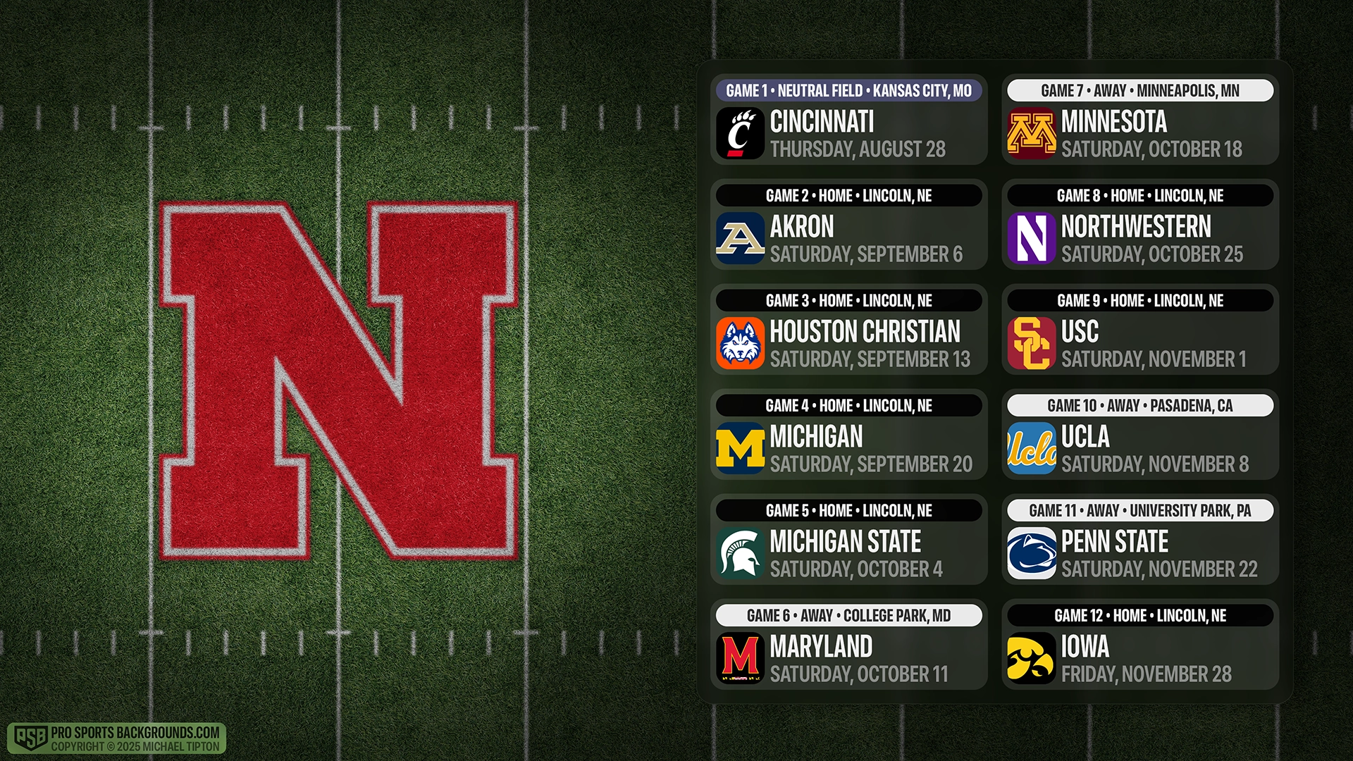 Nebraska Cornhuskers wallpaper schedule desktop college football PSB placeholder thumb webp