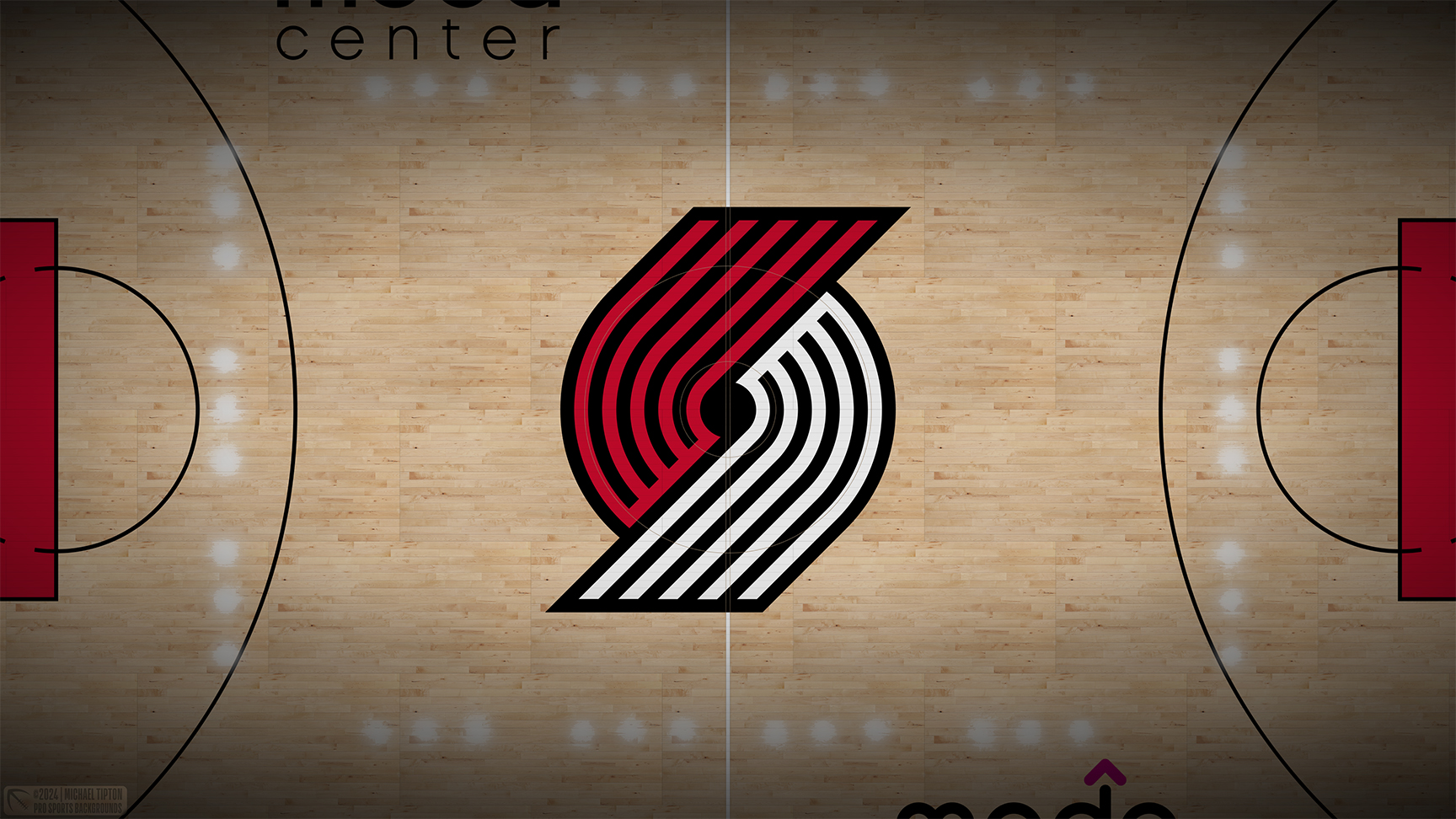 Portland Trail Blazers wallpaper logo desktop NBA 2024 2025 v2 thumb