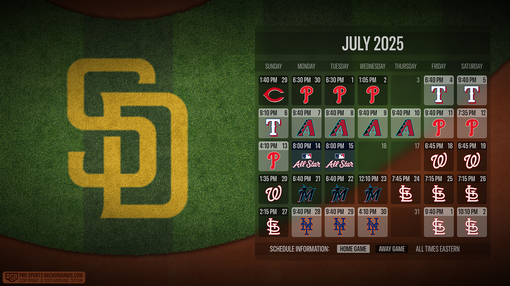 San Diego Padres wallpaper schedule desktop ET MLB placeholder thumb
