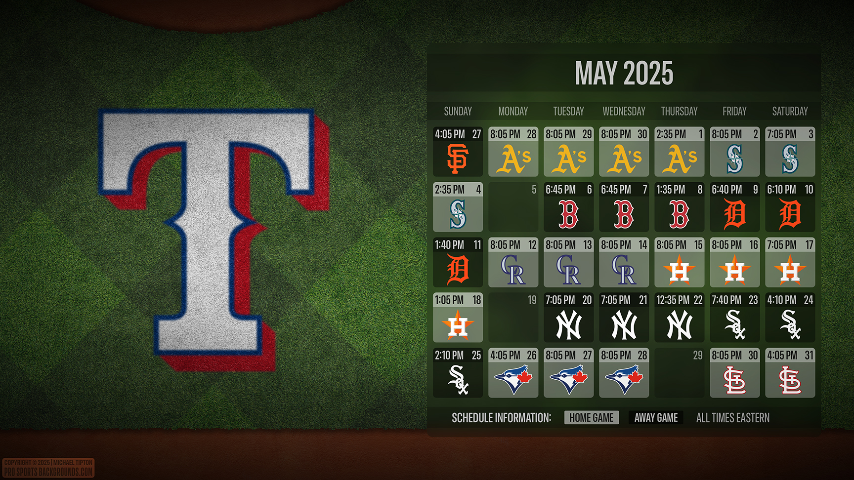 Texas Rangers wallpaper schedule desktop ET MLB placeholder thumb