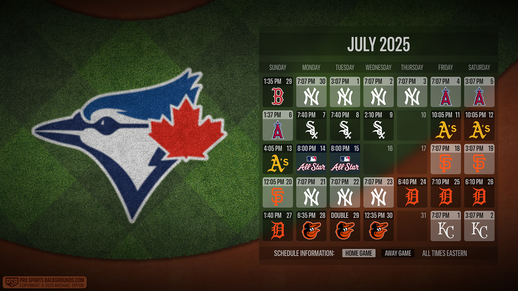 Toronto Blue Jays wallpaper schedule desktop ET MLB placeholder thumb