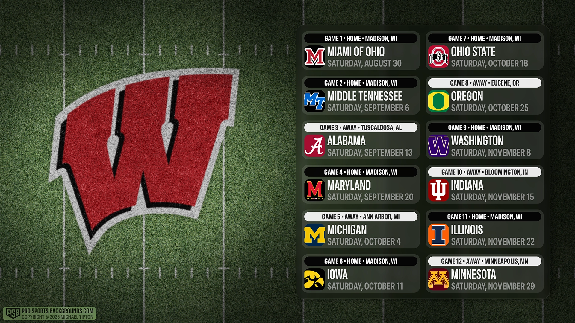 Wisconsin Badgers wallpaper schedule desktop college football PSB placeholder thumb webp