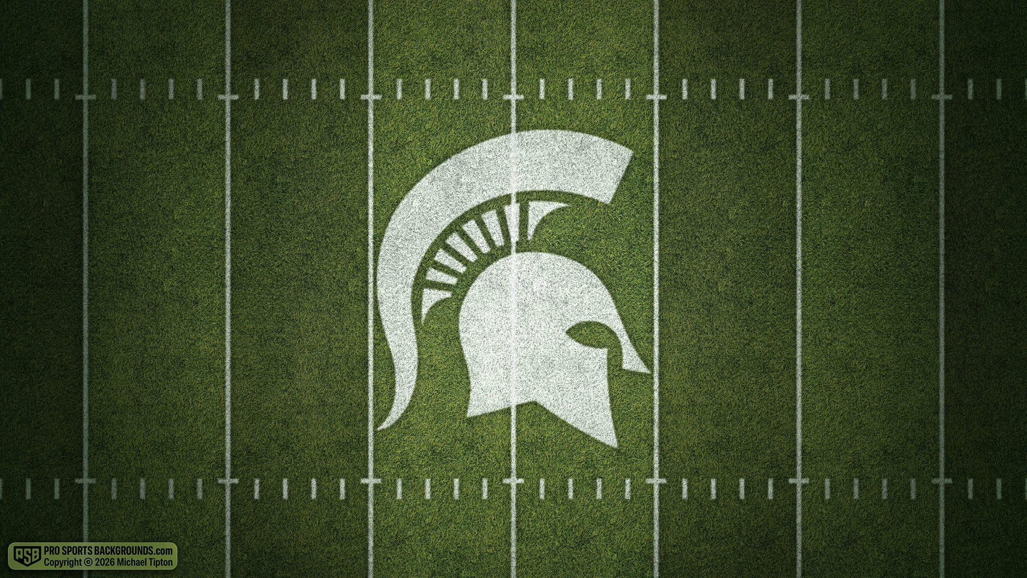 2026 Michigan State Spartans College Football midfield logo wallpaper