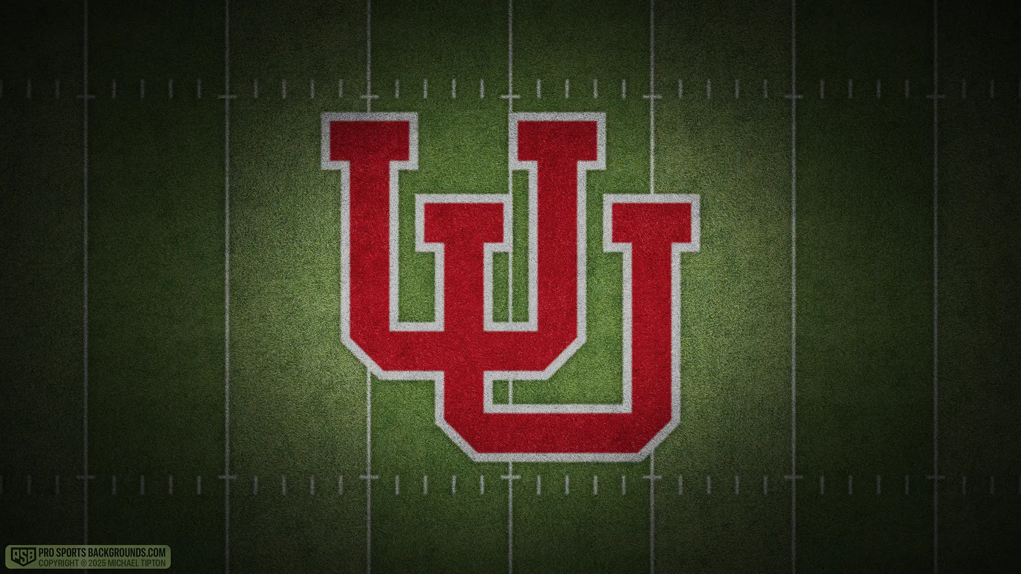2025 Utah Utes College Football midfield logo wallpaper