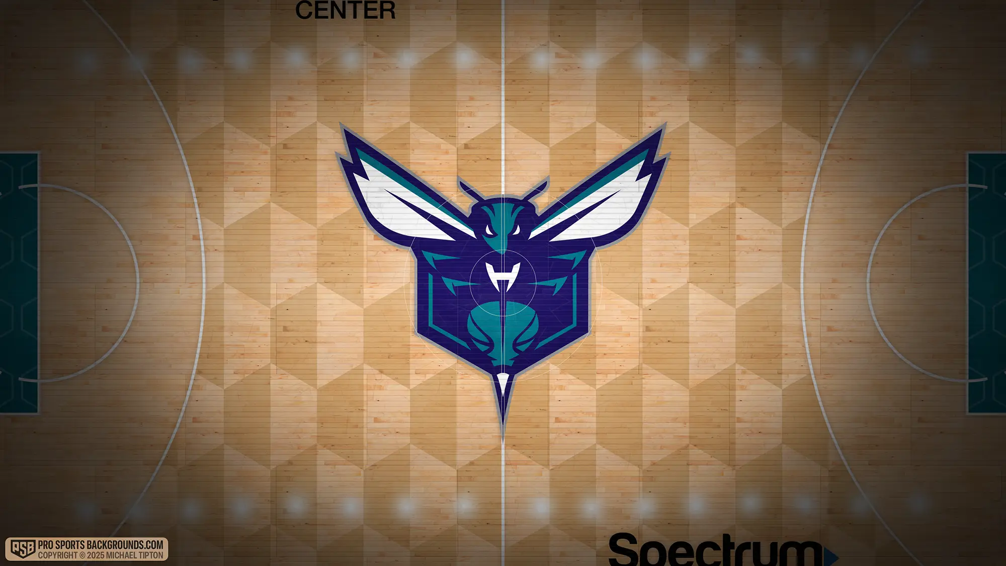 2025-2026 Charlotte Hornets NBA midfield logo wallpaper